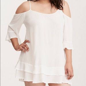 TORRID- COLD SHOULDER SWIM COVER UP